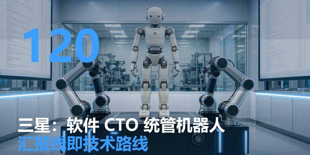 三星让软件 CTO 统管机器人软硬件：当 AI 成为指挥塔，汇报线就是技术路线